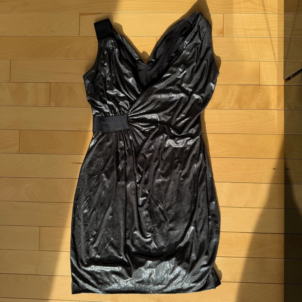 Bailey 44 B44 DRESSED shimmer dress size XS black silver